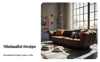 tangerine Two-Seater Sofa two-seasonSeason Use 2-Seater Loveseat Modern Design Couch for Apartment Dwellers, residents, Living Room, Studio Flat, Lounge Area