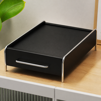Under Machine Coffee Drawer, Capsule Storage Rack for Vertuoline Capsules Holder, Black Metal Coffee Organizer