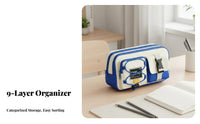 Large Capacity Pencil Case Multifunctional Multi-Compartment Pen Pouch Portable Student Pencil Box for Girls, Teens, School, Desk Organization, Travel