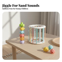 Early Learning Elastic Band Shape Sorter Hand-Eye Coordination Color Shape Sorting Cube Spatial Reasoning for Babies