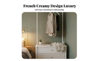 Clothes Rack with Integrated Nightstand Space-Saving Design Bedroom Furnishing