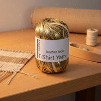 Glittery T-Shirt Yarn Washable Leather Look T-Shirt Yarn Resistant Glittery Material Strip for Home Decor Projects