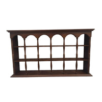 French Retro Aesthetic Arched Compartment Wall Shelf Vintage Design Arched Accent Shelf Space-Saving Display Unit Multi-Purpose for Home Decorators, Decor Enthusiasts, Kitchen, Living Room, Bedroom, Entryway