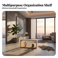 Multi-Functional Wood Cube Shelf Modern Minimalism Wooden Cube Organizer Easy Setup Unrestricted Combination Cabinet Anti-Toppling for Students, Homeowners, Renters, Living Room, Bedroom, Studio, Playroom