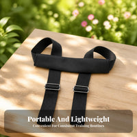 Padded Stretching Strap Woven Textile Stretching Strap with Loops Metal Buckles Fitness Equipment Long