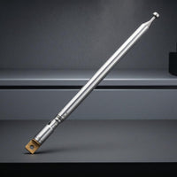 Mounting Base Telescoping Radio Antenna Silver Finish Metal Radio Antenna Slim