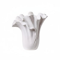Ceramic Vase Artistic Imperfection Wavy Ceramic Vase Minimalist Home Decor Decoration