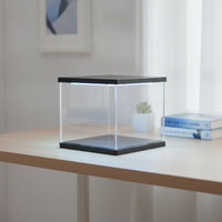 Illuminated Model Figure Display Case Clear Display Box with Lighting Transparent Showcase Snap-Together for Collectors, Hobbyists