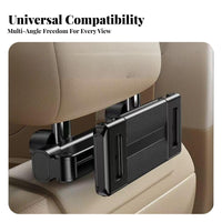 Car Headrest Tablet Mount Foldable Lengthen Able Car Tablet Bracket Rear Seat Amusement Mount Wide Compatibility