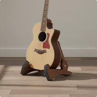 Portable Folding Wooden Guitar Stand Stable Wood Instrument Stand Universal Foldable Guitar Holder Safeguarding for Practice Room