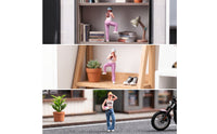 Resin Miniature Detailed Diorama Figure Scale Model Figure Painted Miniature with Helmet Standing for Hobbyists, Dioramas
