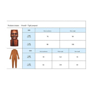 Two-Piece Character Costume Zippered Cosplay Outfit Full-Length Costume with Jumpsuit Cute for Boys, Halloween, School Performances