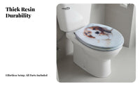 Long-Lasting Resin Toilet Seat Easy to Clean Toilet Seat Heavy Duty Stain Resistant for Homeowners, DIY Renovators, Dog Lovers, Restroom, Home, Apartment