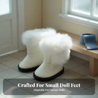 1:6 Miniature Doll Snow Boots Doll Boots Furry Lining for Hobbyists, Dioramas