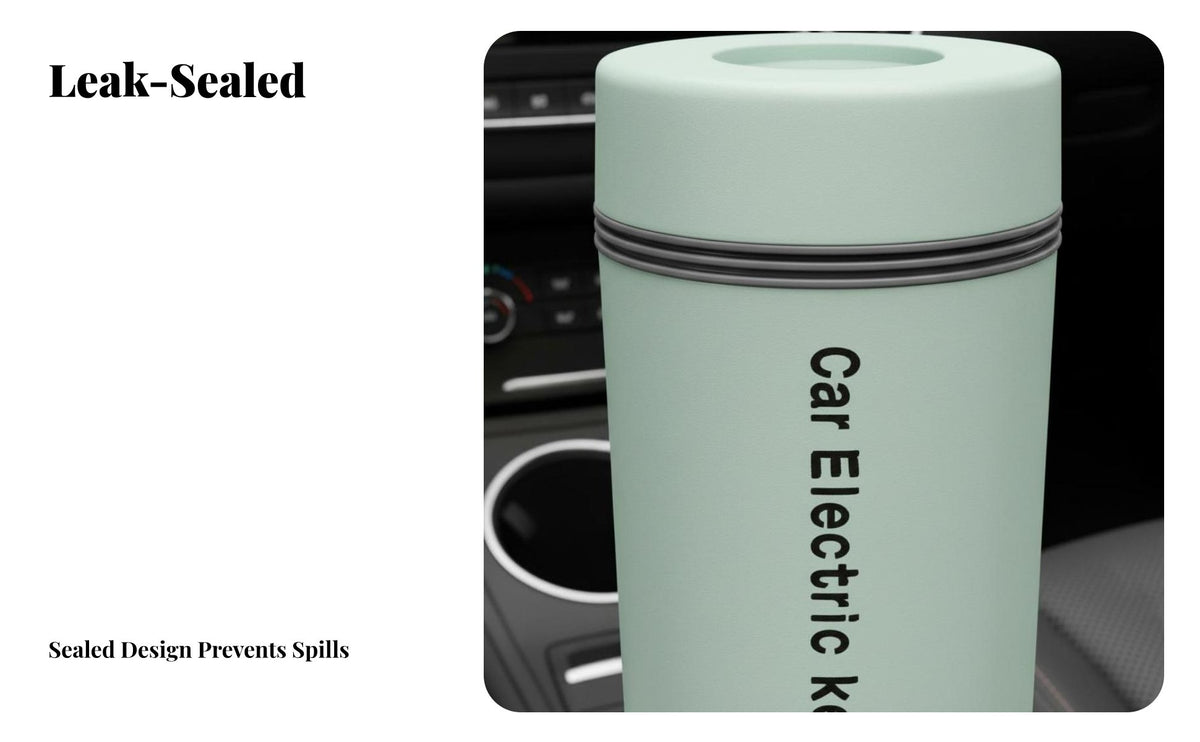 Vehicle-Powered Heating Cup 304 Stainless Steel Liner 12V Car Heating Cup Fast Boiling 12V Portable Water Boiler for Mobile Users, Commuters, Camping