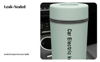 Vehicle-Powered Heating Cup 304 Stainless Steel Liner 12V Car Heating Cup Fast Boiling 12V Portable Water Boiler for Mobile Users, Commuters, Camping