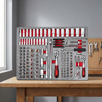 Automotive Tool Set with Tray Car Repair Tool Kit Ergonomic Tools for Garage