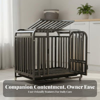 Easy to Clean Heavy Duty Dog Enclosure Rust-Resistant Heavy Duty Dog Crate Finish Multi-Door Design for Medium Dogs, Young Dogs, Home