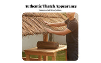 Retardant PE Plastic Thatch Panel Fire Resistant Synthetic Thatch Roofing Long-Lasting for Contractors, Homeowners, Poolside, Garden, Patio