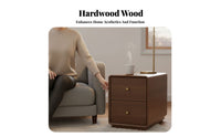 Rolling C-Table Space-Saving Household Furniture Mobile Design Vintage Look for Home Workers, Living Room, Small Spaces, Bedroom