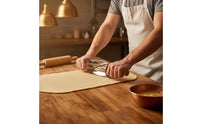 Manual Croissant Cutter Roller Rotating Croissant Roller Cutter Food-Grade Pastry Wheel Ergonomic for Bakers, Home Cooks, Baking