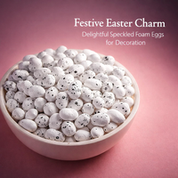 Foam Eggs for Easter Crafts, Mini Decorative Bird Ornaments, Artificial to Decorate, Paintable for Table Centerpiece Projects