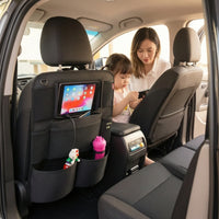 Multi-Pocket Backseat Organizer with Tablet Holder Reinforced Back Seat Organizer with Tablet Holder Hanging Tear-Resistant for Commuters, Daily Commute