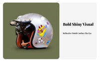 3/4 Open Face Helmet Shell 3/4 Retro Helmet Quick Release Strap for Cruising