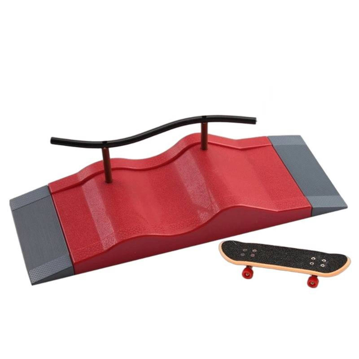 Finger Skateboard Ramp Kit Gift Box Packaged Mini Skateboard Ramp Set Portable Design Children's Toy for Beginners, Boys, Party