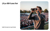 Large 50mm Objective Lens 7x50 Binoculars Tripod Mountable High Power Binoculars Wide Angle Optical Instrument Comfortable Grip for Outdoor Enthusiasts, Concert Goers, Concerts, Sporting Events, Camping, Stargazing