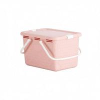Lidded Carry Tote Multi-Functional Picnic Basket Food-Grade for Parents, Couples