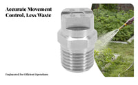 Stainless Steel Fan Nozzle Rust-Proof Stainless Steel Spray Nozzle Long-Lasting for Professionals, Cleaning, Dust Control