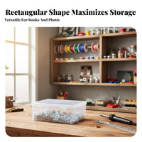 Transparent Polypropylene Container Multipurpose Clear Storage Box Versatile Small Item Storage Case for Office, Workshop, Garage