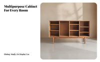Nordic configurable unobstructedShelf System Flexible combine-and-match Flexiblestanding Cabinet with Doors adaptable Design Sideboard Sturdy Construction for Decor aficionados, Apartment Dwellers, Book Lovers, Dining Room, Study, Bedroom, Hallway