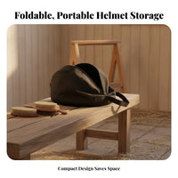 Oxford Cloth Helmet Storage Bag Dust Protection Helmet Carry Bag Black Foldable