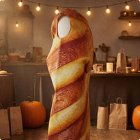 Adult Bread Jumpsuit Spiral Scoring Print Loaf of Bread Costume Slightly Loaf Costume for Adults