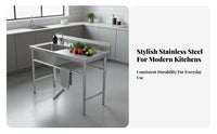 Standing Stainless Steel Sink Heavy Duty Commercial Kitchen Sink with Stand Rust Resistant Stainless Steel Wash Basin with Shelf for Garage, Garden