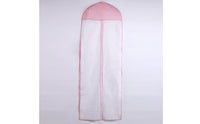 Garment Cover with Pink Trim Nonwoven Gown Garment Bag Lightweight for Brides