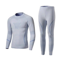 Ski Underlayer Layer Set Lightweight Thermal Base Layer Set Soft Skin Friendly Seamless Compression Underwear for Mountaineering, Hiking