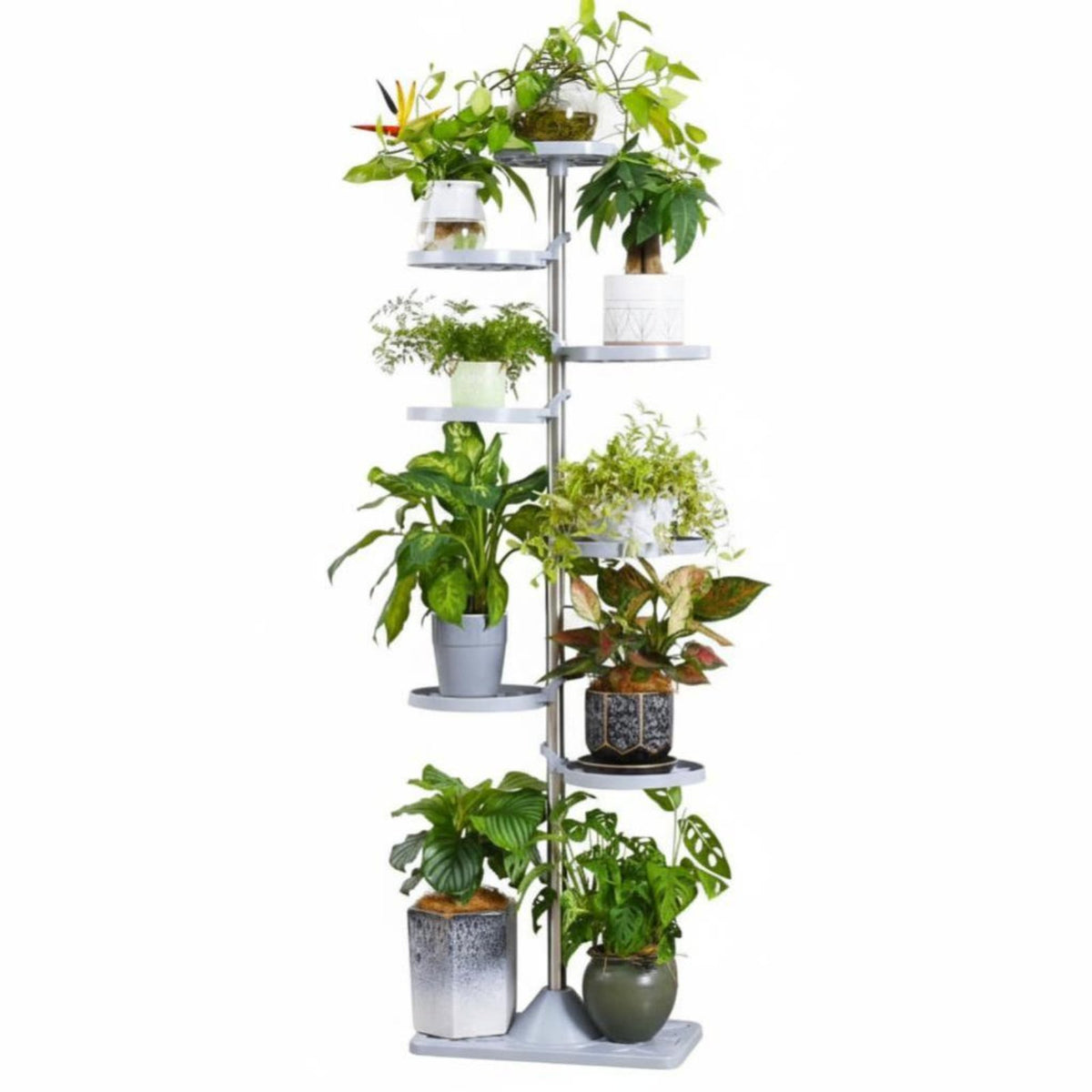 Space-Saving Over-the Pot Rack Rust-Resistant Circular Hanging Pot Rack Easy Installation Railing Planter Elegant Design for Gardeners, Apartment Dwellers, homeowners, Balcony, Windowsill, Porch, Patio