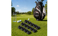 14 Pieces Two-Slot Golf Bag Clip Molded Plastic Golf Club Clip Black