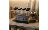 Coffee Bean Rack Cutout Coffee Display Organizer Two-Level Countertop Shelf