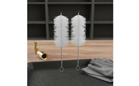 2 Pieces Brass Valve Brushes Shed-Resistant Mouthpiece Cleaning Brush Portable for Instrumentalists
