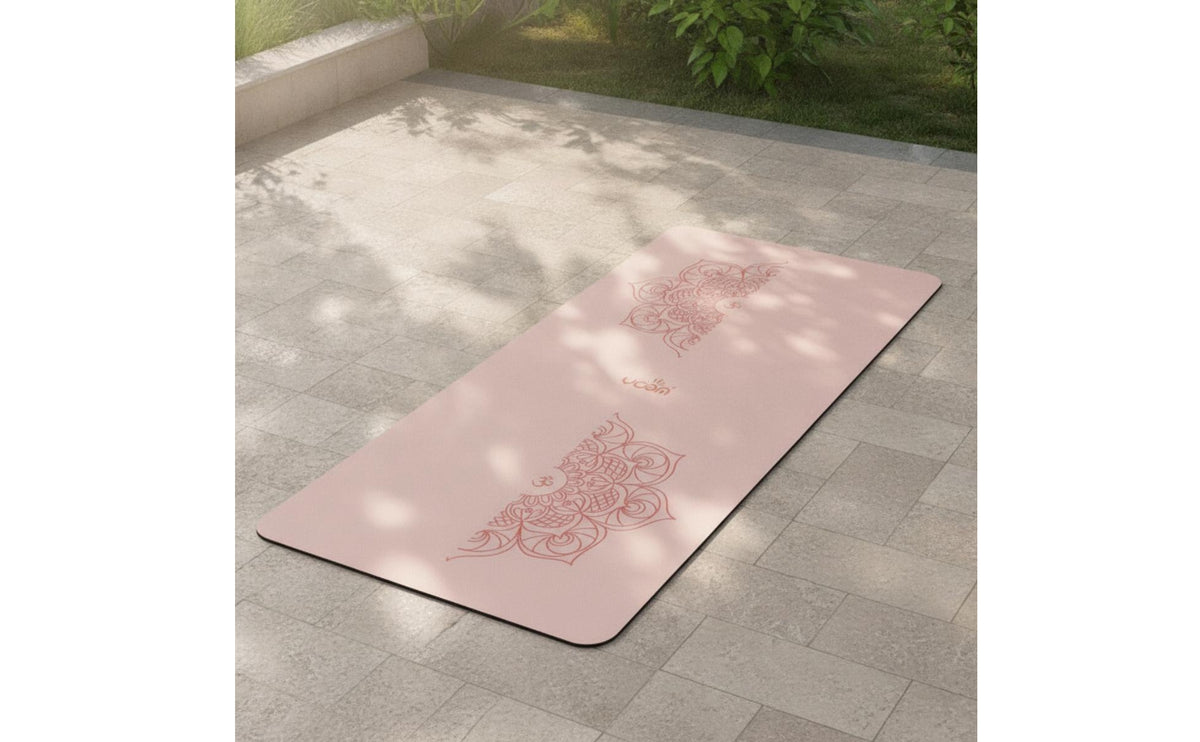 Non-Slip Fitness Mat with Alignment Lines Eco-Friendly Fitness Mat Cushioned Thick for Yogis, Fitness Enthusiasts, Pilates