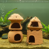 Aquarium Breeding Cave Ceramic Shelter for Fish and Shrimp