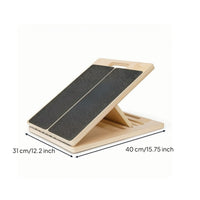 Wooden Calf Stretcher Slanted Slant Board with Handhold Fitness Adjustable Stretch Board Stable for Runners, Home Gym
