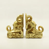 Ocean-Themed Squid Bookends Nautical Bookends with Tentacles Decorative Book Holders Sculptural for Living Room