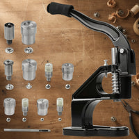 Eyelet Hand Press Machine with Dies Complete Hand Press Machine with Setting Dies Tabletop Rivet Setter for Leathercrafters, Leathercraft, Workshops