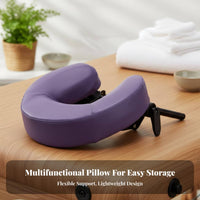 U-Shaped Headrest Pillow Multi-Functional U-Shaped Face down Pillow Easy to Clean Foldable Massage for Beauticians, Home, Bedroom, Medical Facility