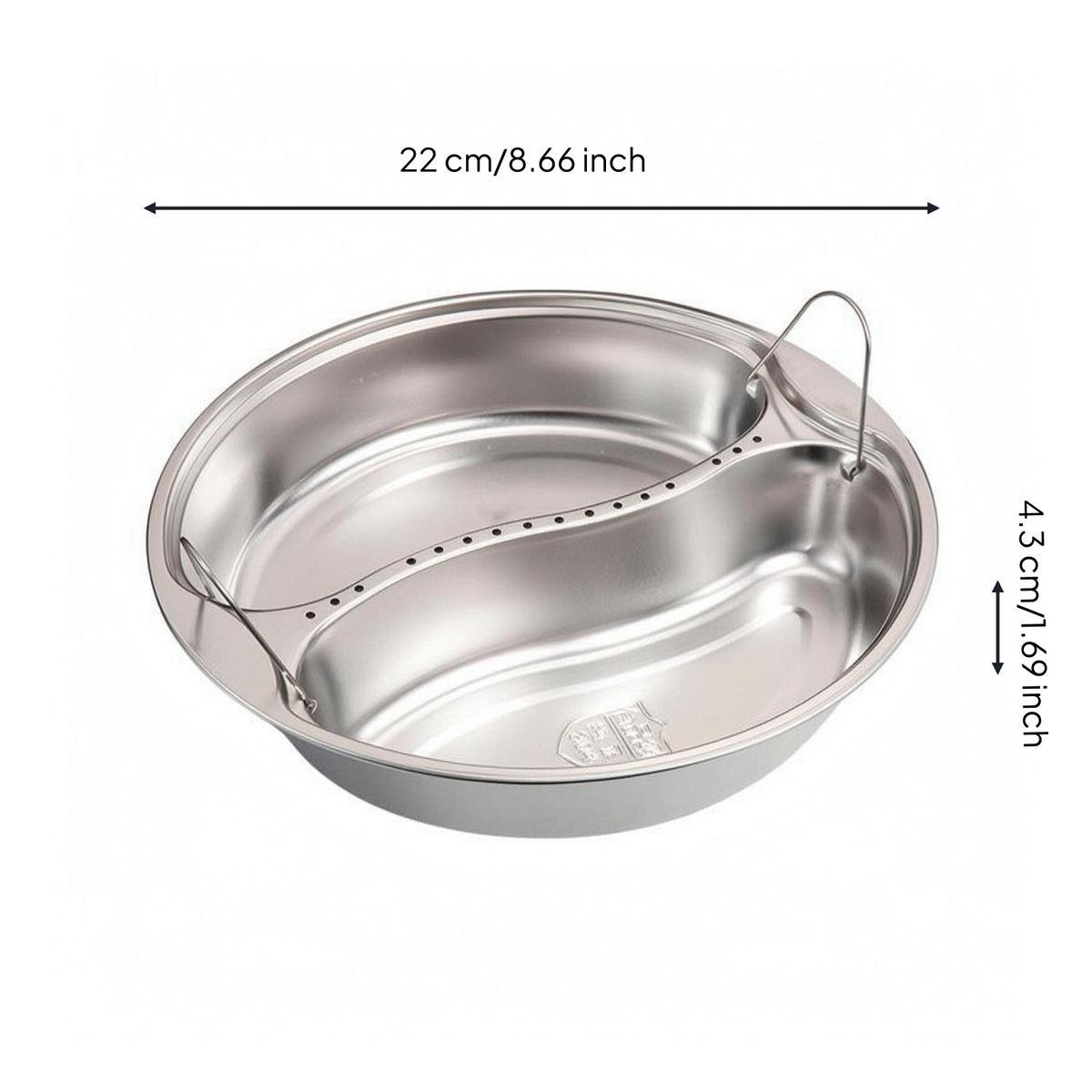 Compartmented Steam Tray Wire Handles Stainless Steel Steamer Rack Dishwasher Kitchen Utensil